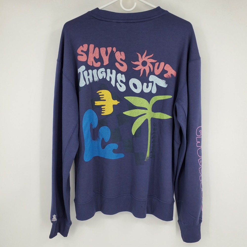 NWT Chubbies‎ The Sketchy Soft Terry Cloth Crewneck Pullover Preppy Sweatshirt M - Picture 2 of 14